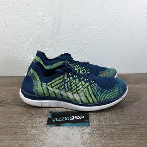 Nike Free 4.0 Flyknit Blue Lagoon Crimson Green Running Women's 7.5 717075-402